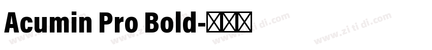 Acumin Pro Bold字体转换